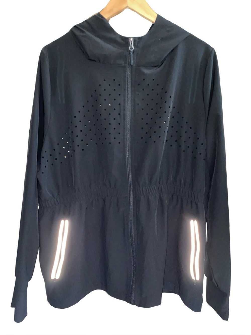 Cali Sport Women’s Black Hooded Lightweight Jacket Size Large